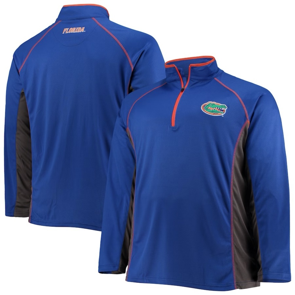 Florida Gators Big & Tall Textured Raglan Quarter-Zip Jacket -